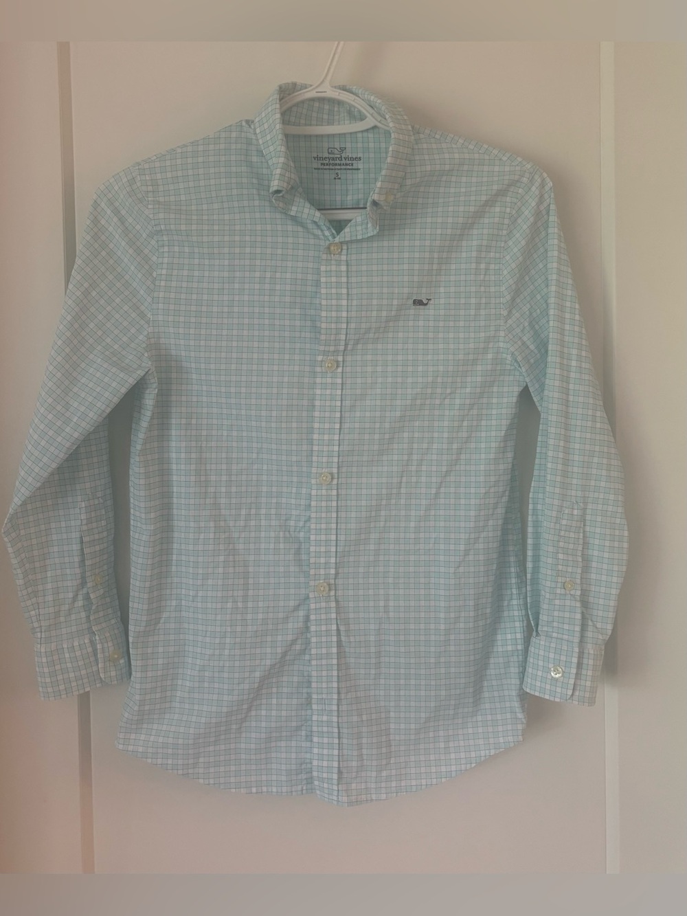 Vineyard Vines Boys' Performance Plaid Shirt Size Small 8-10